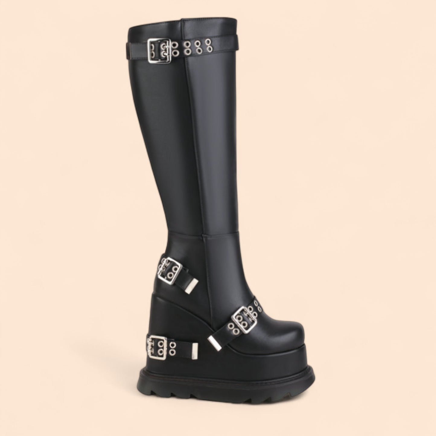 Botas Negras Plataforma Nocturna Elevación