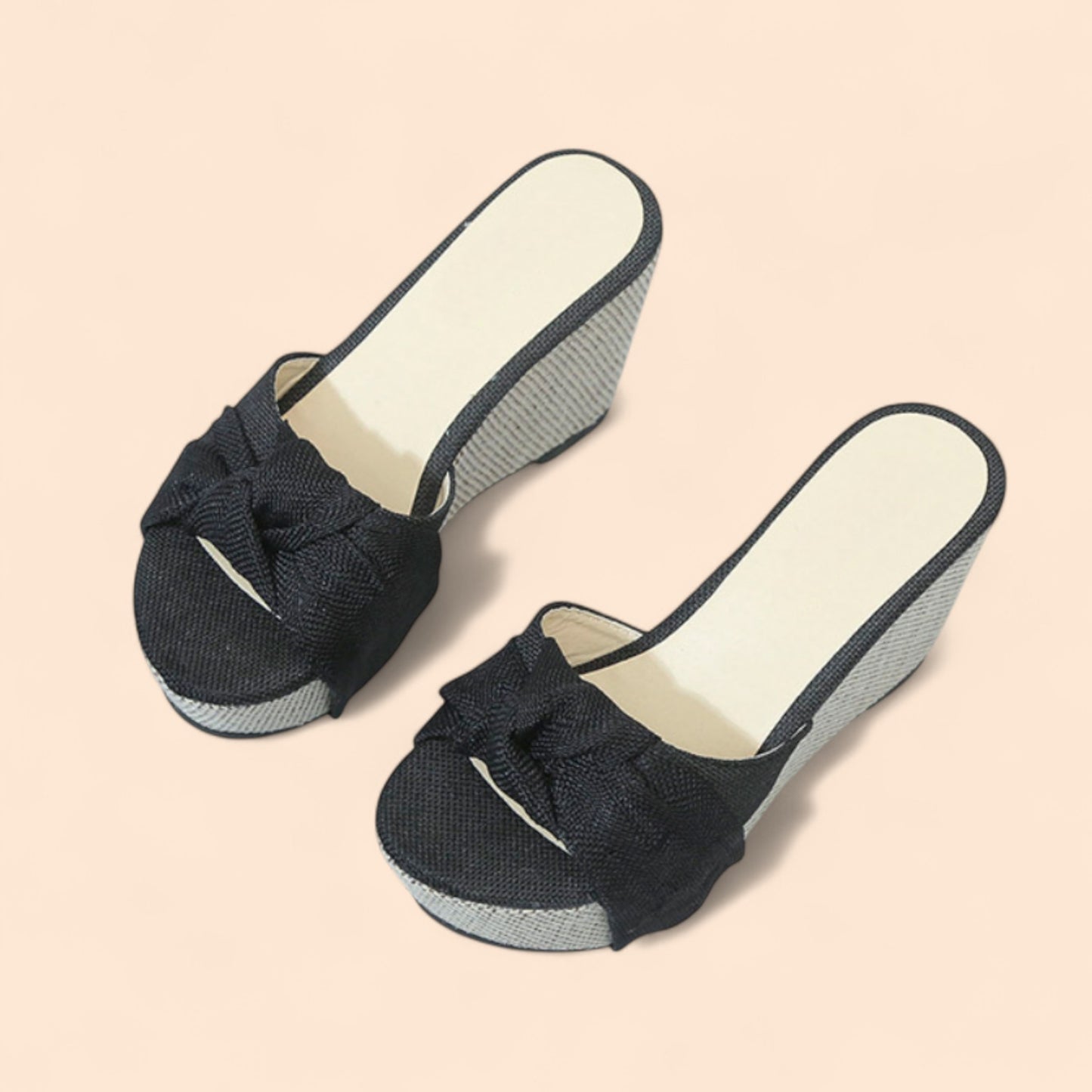 Sandalias Negras Plataforma Aura Natural