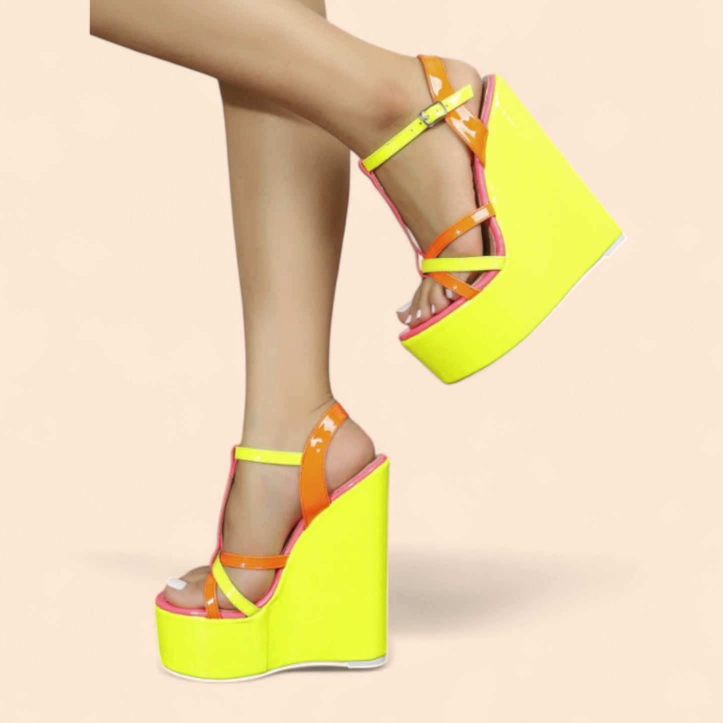 Sandalias Amarillas Plataforma Neon Diva