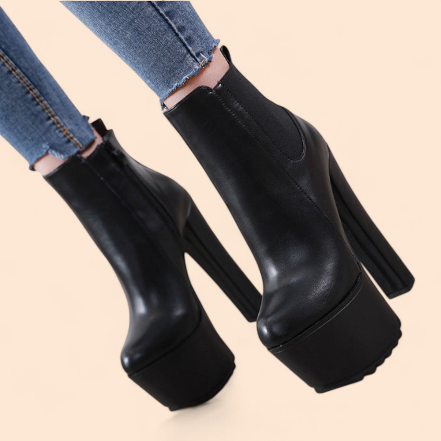 Botines Negros Plataforma Imperium