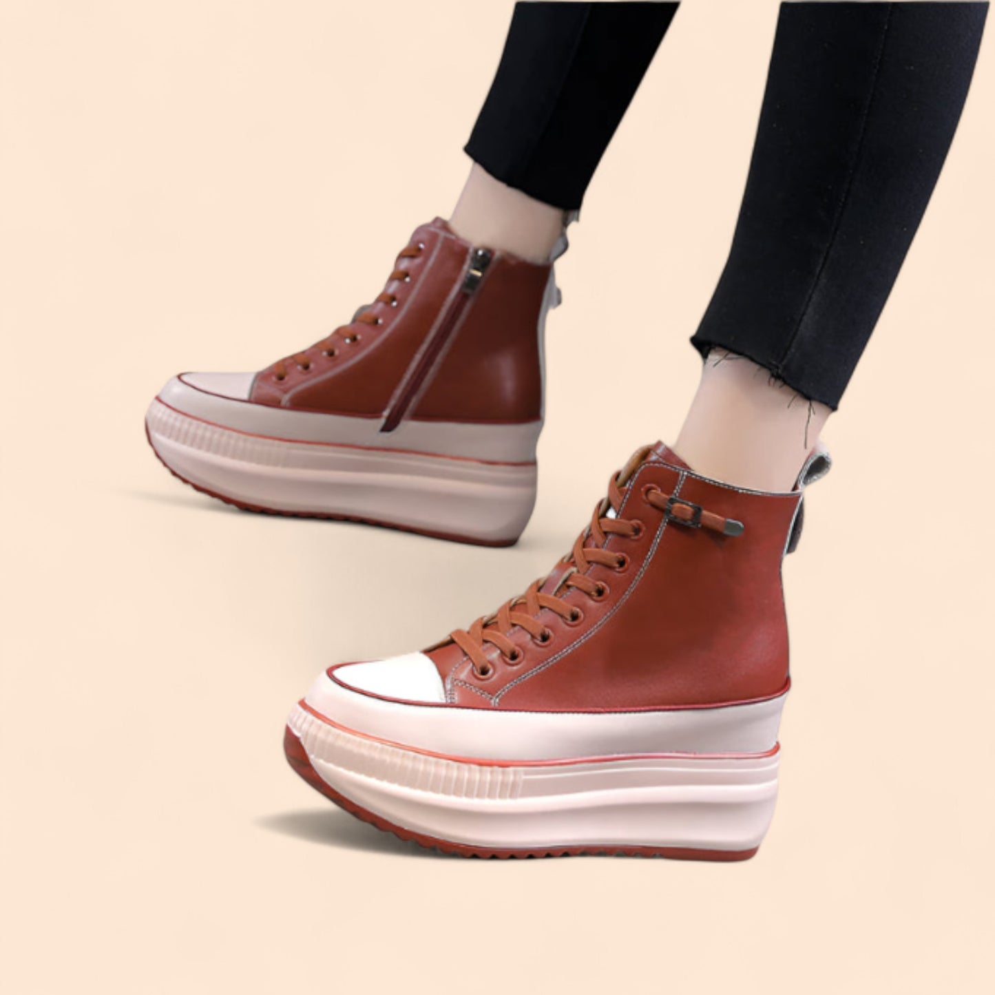 Zapatillas Marrones Plataforma Altitud