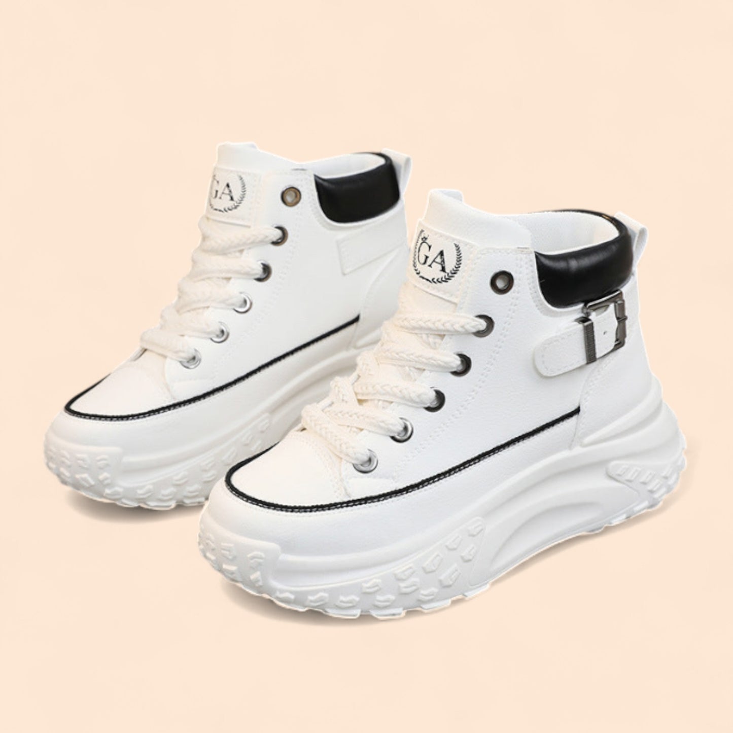 Zapatillas Blancas Plataforma Épica