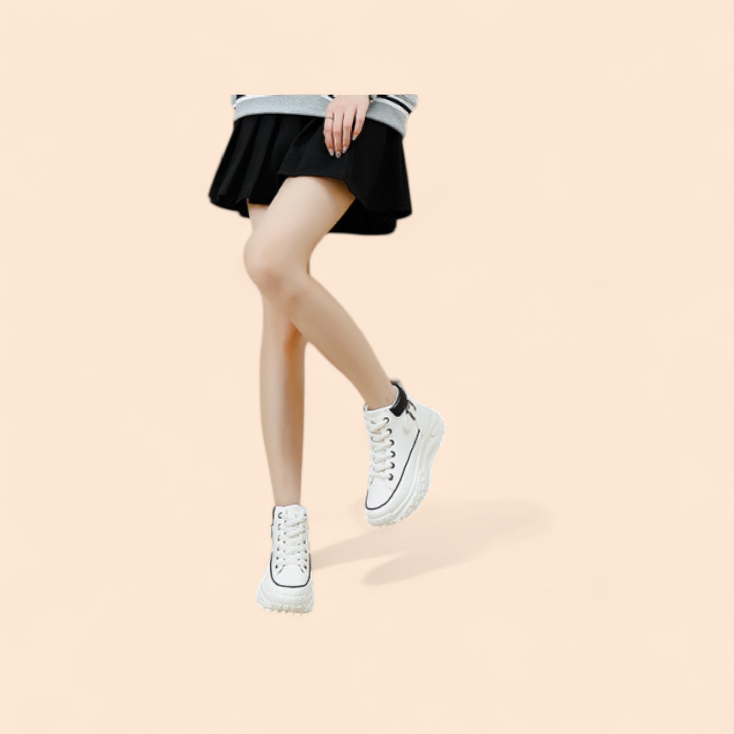 Zapatillas Blancas Plataforma Épica
