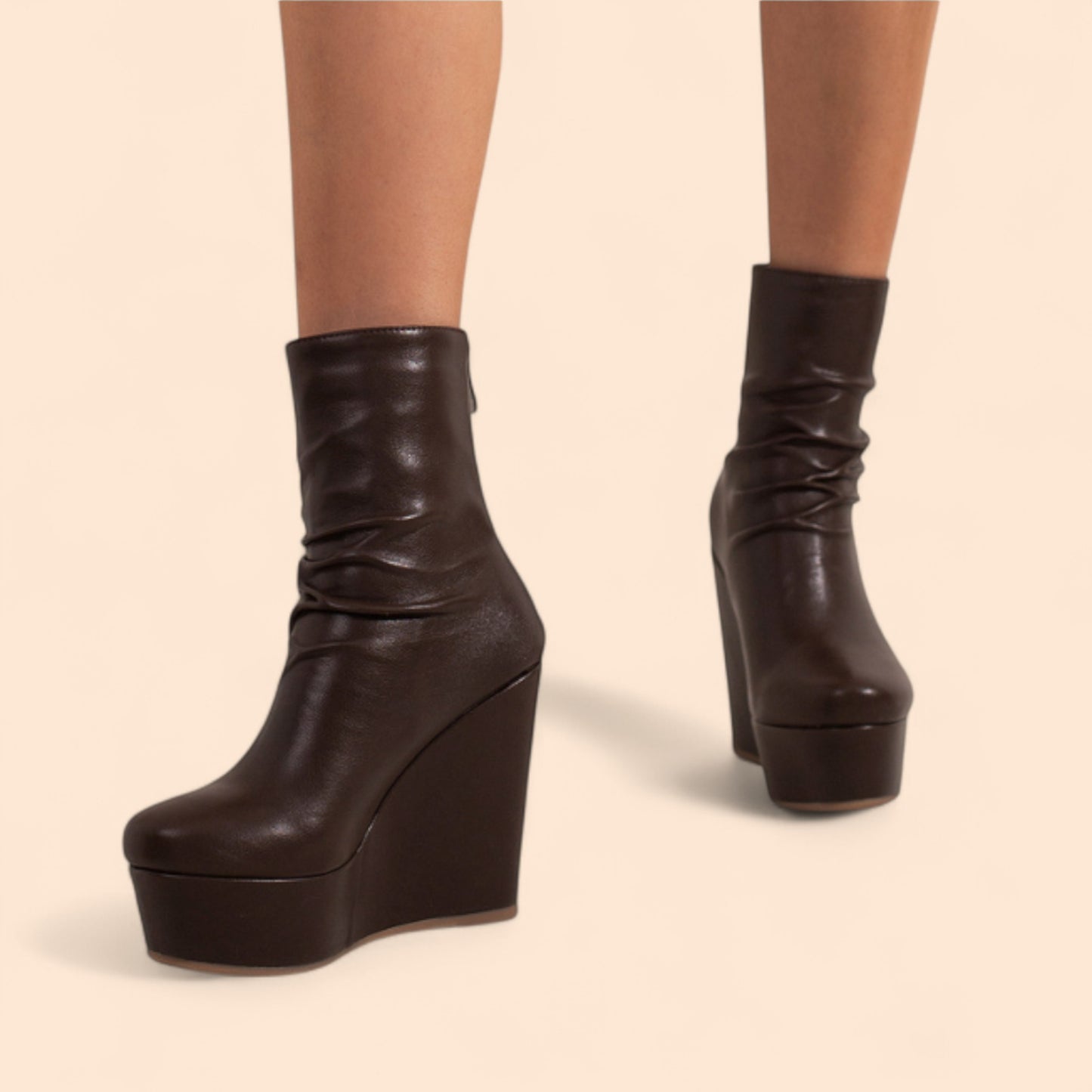 Botines Plataforma Marrones Eterna