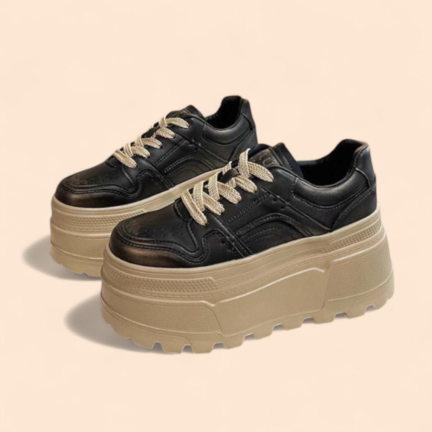 Zapatillas Negras Plataforma Altissima