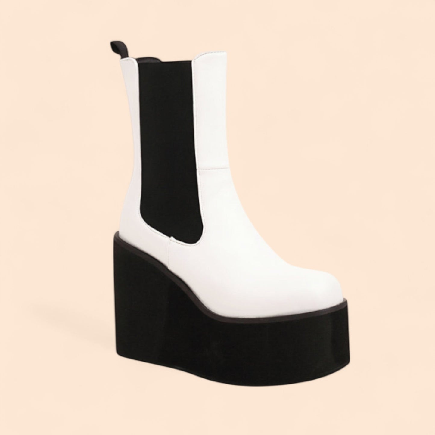 Botine Blancos Plataforma Tempestad