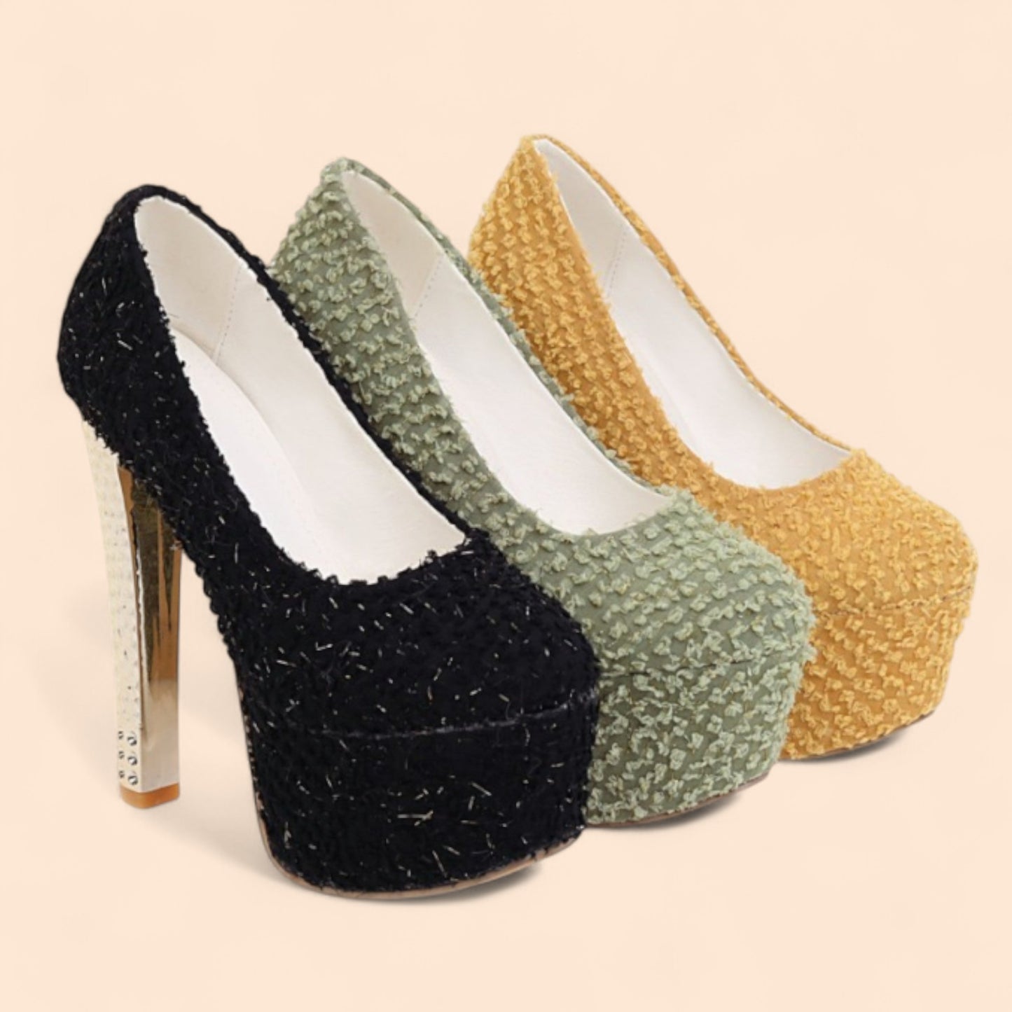 Sandales à plateforme vertes souveraines