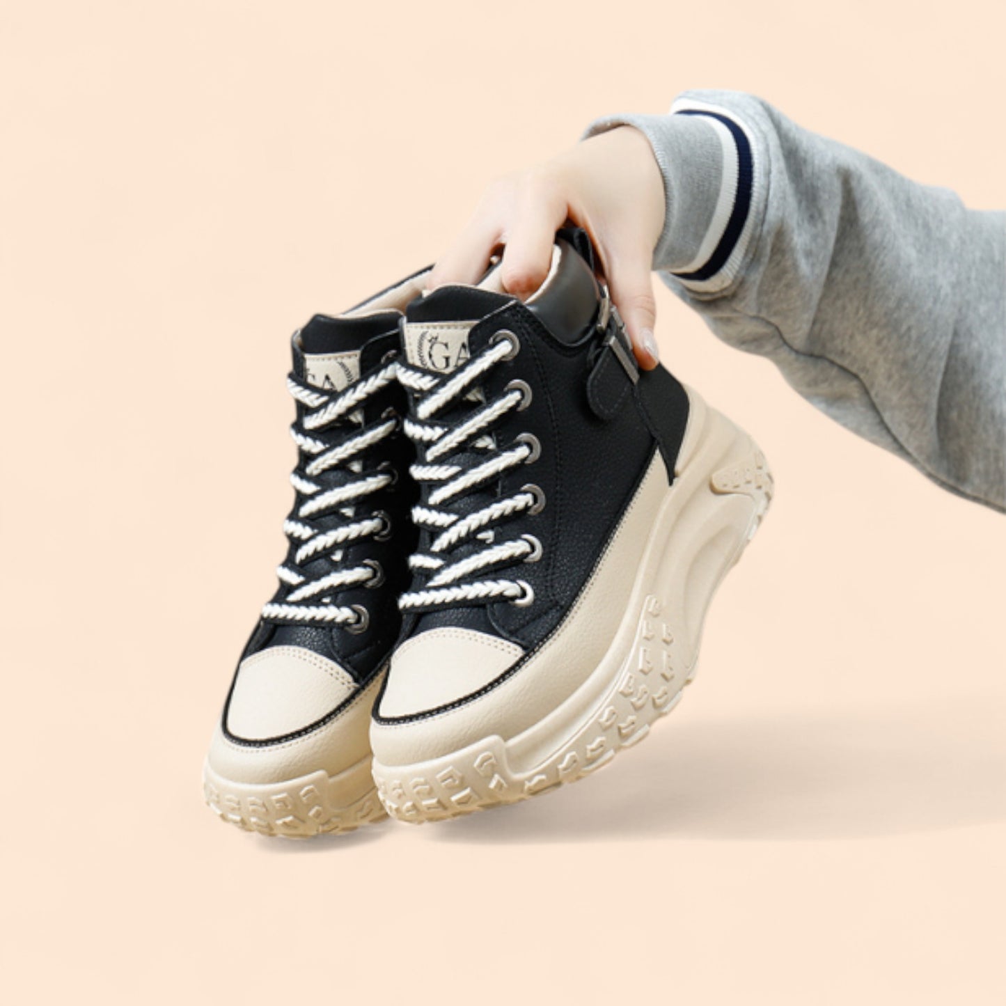 Zapatillas Negras Con Plataforma Mujer Épica