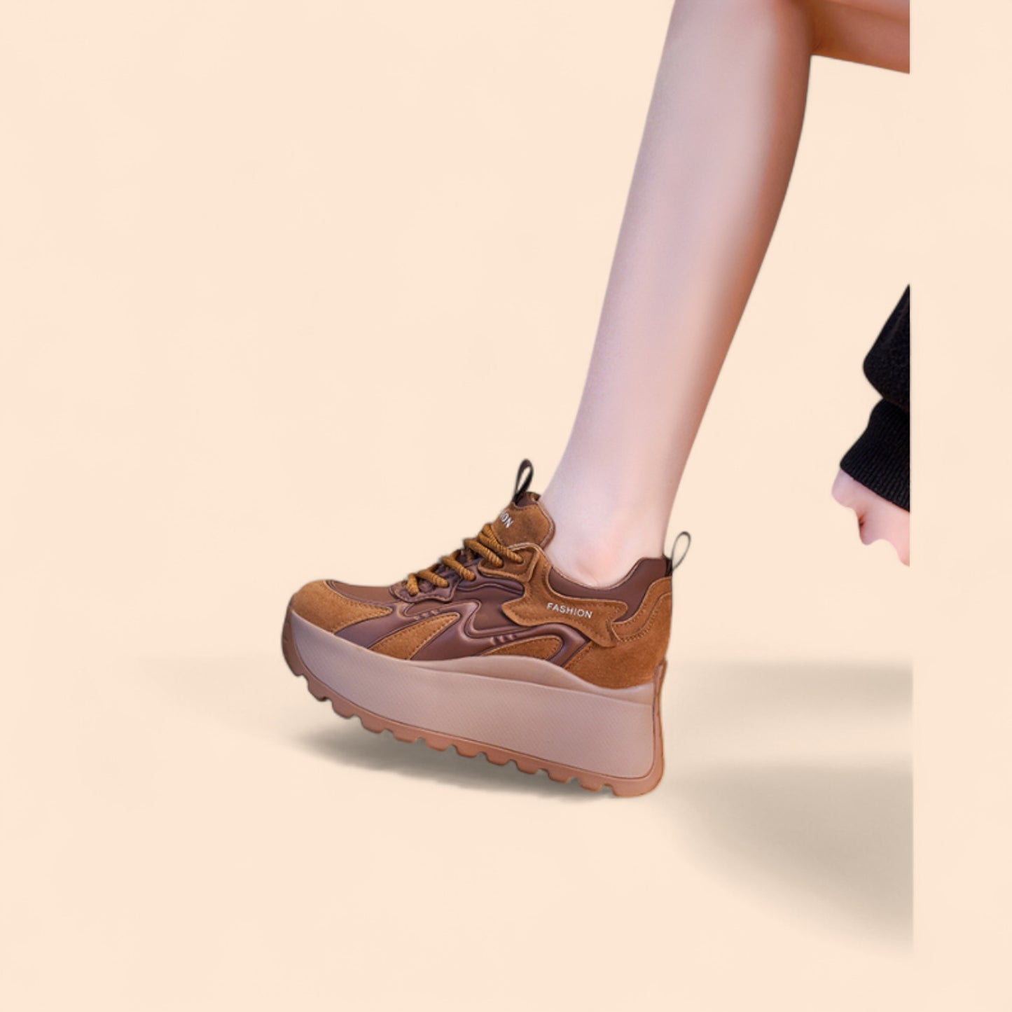 Brown Platform Sneakers Urban Coffee