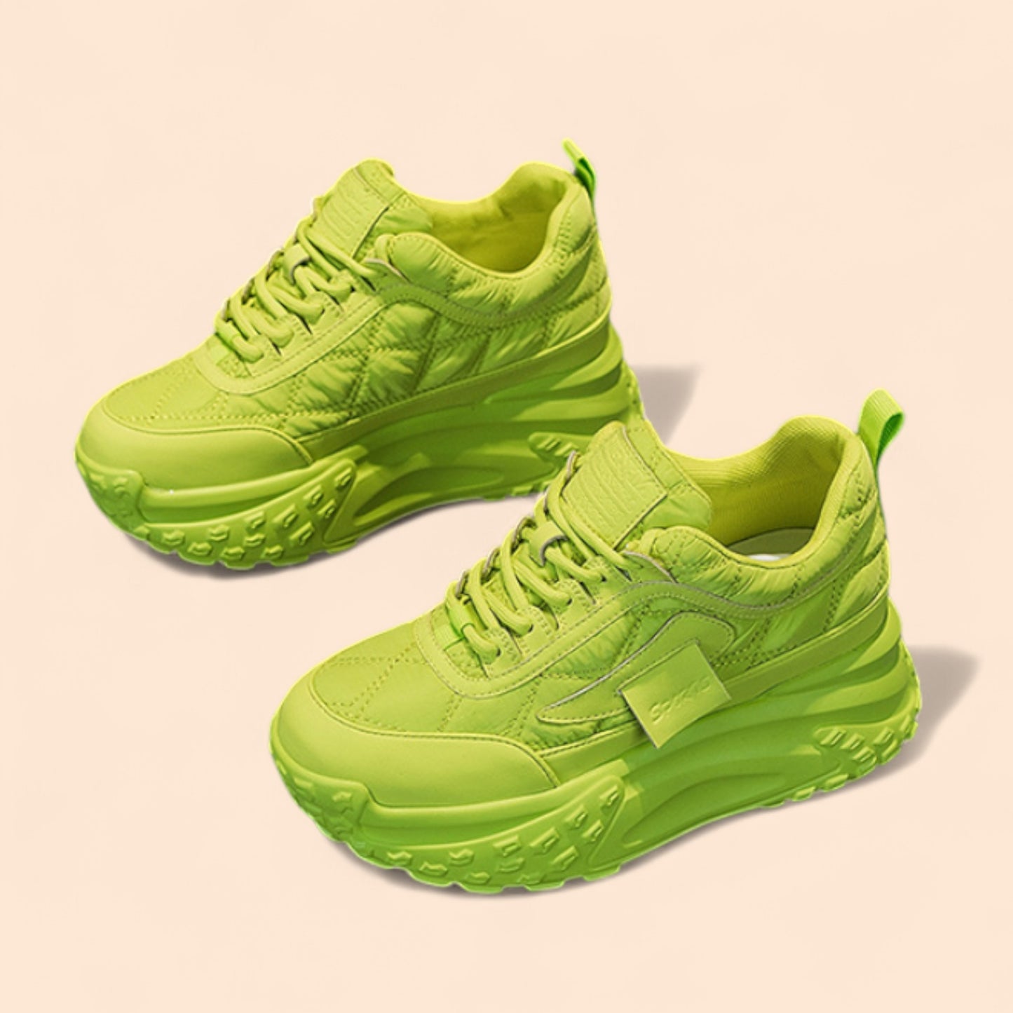 Zapatillas Plataforma Verdes Verde Neon