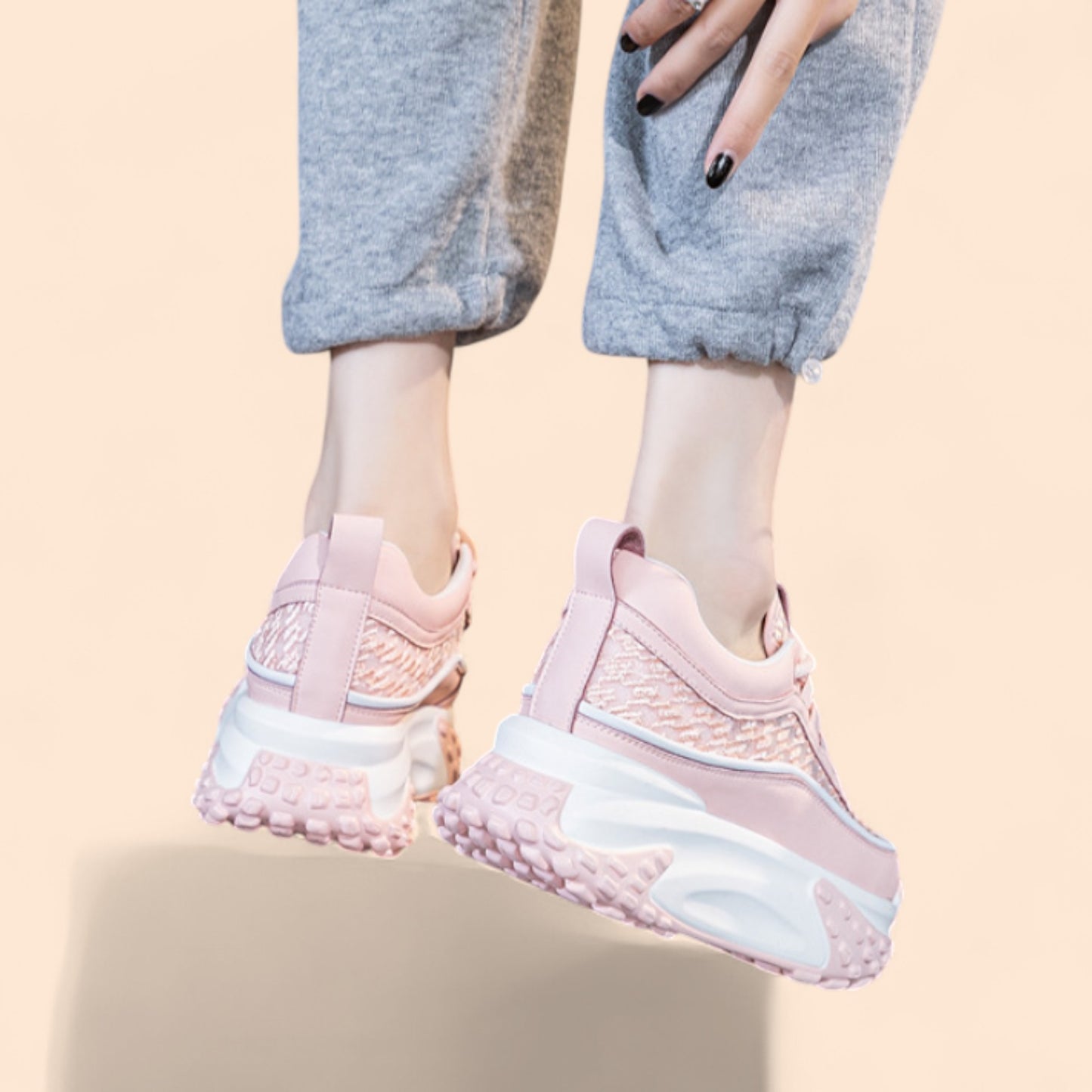 Zapatillas Rosas Plataforma Rosa Chic