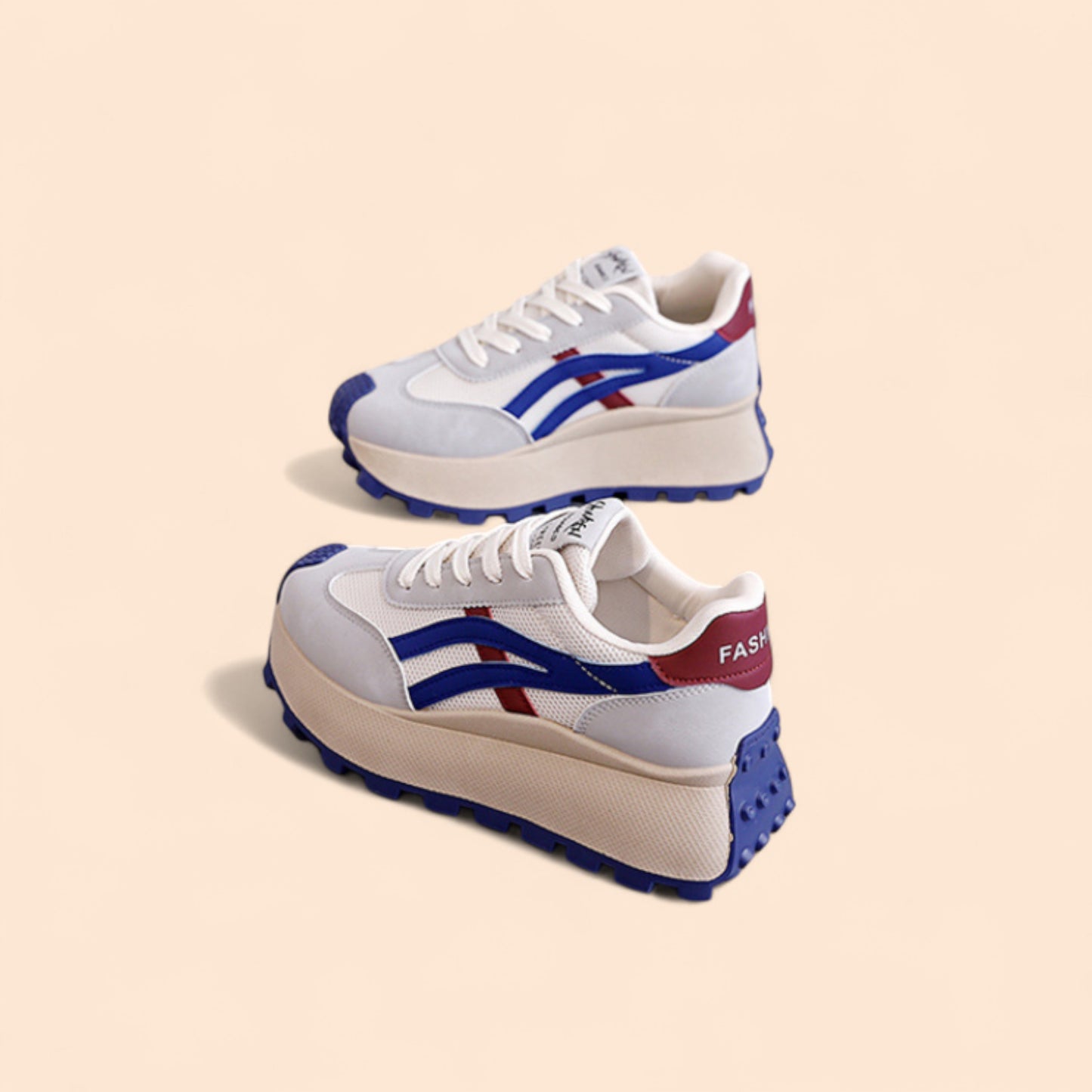 Zapatillas Azules Plataforma Azul Retro