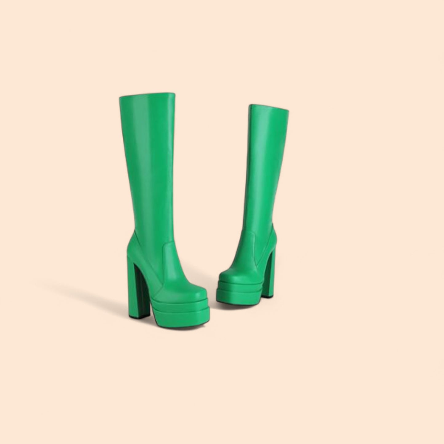 Botas Verdes Plataforma Esmeralda Rebelde