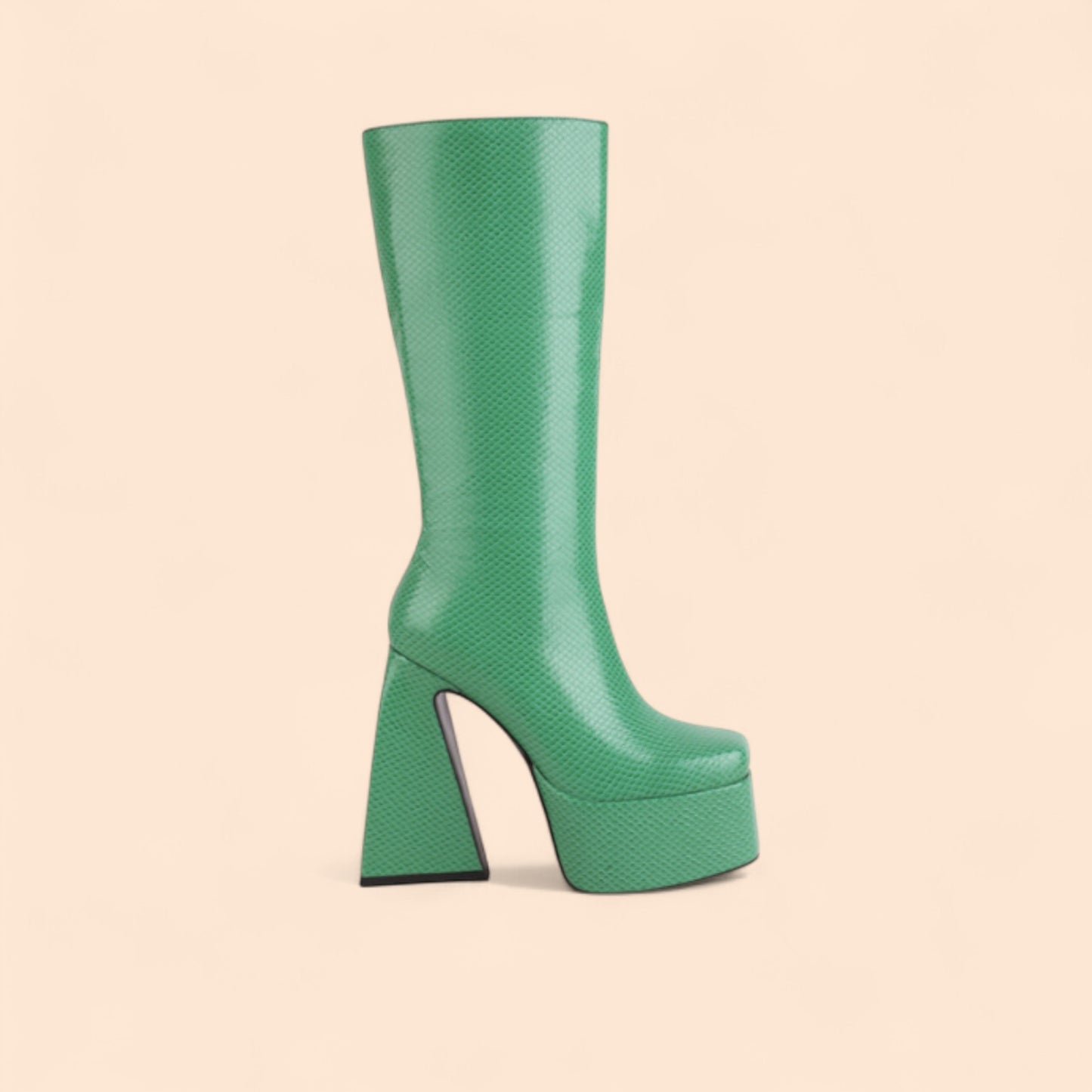 Bottes à plateforme vertes Green Icon
