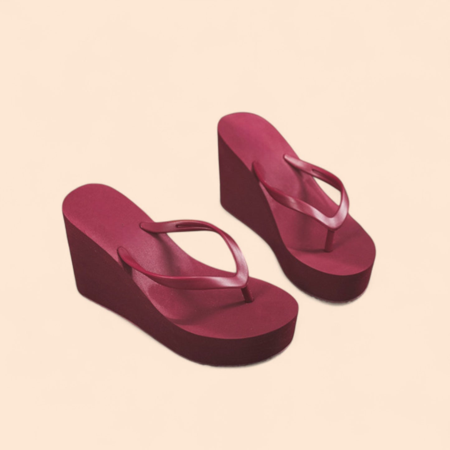 Chanclas Rojas Plataforma Roja Brava