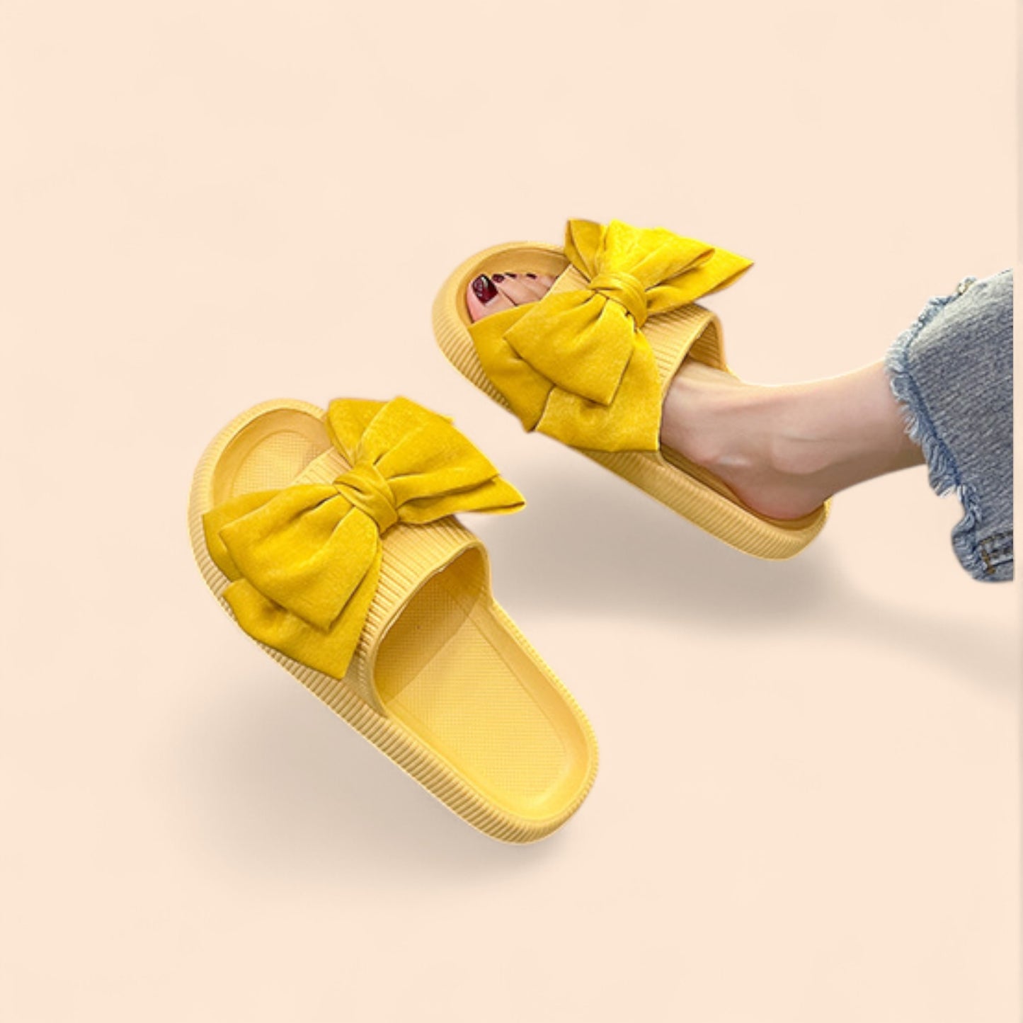 Chanclas Amarillas Plataforma Amarilla Sol