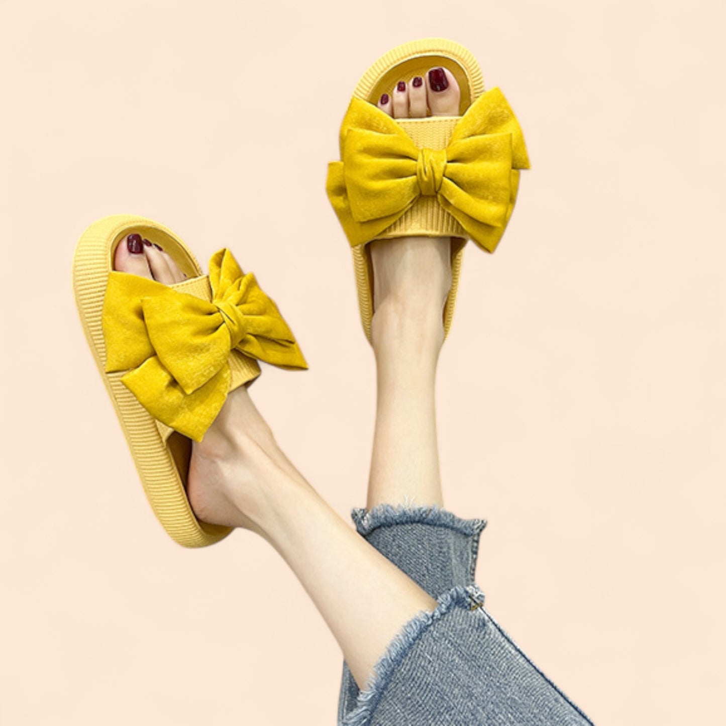 Chanclas Amarillas Plataforma Amarilla Sol