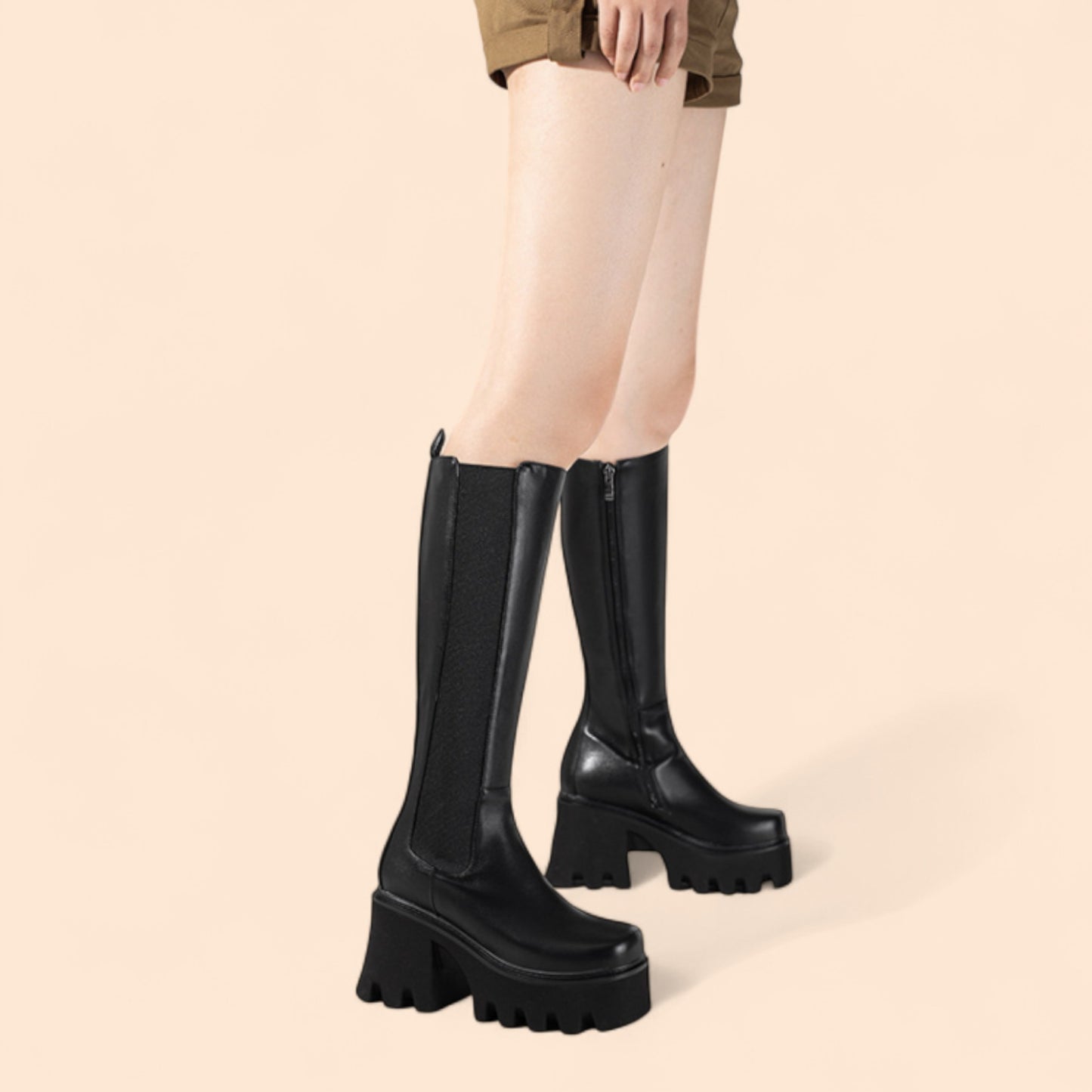 Botas Negras Plataforma Victoria