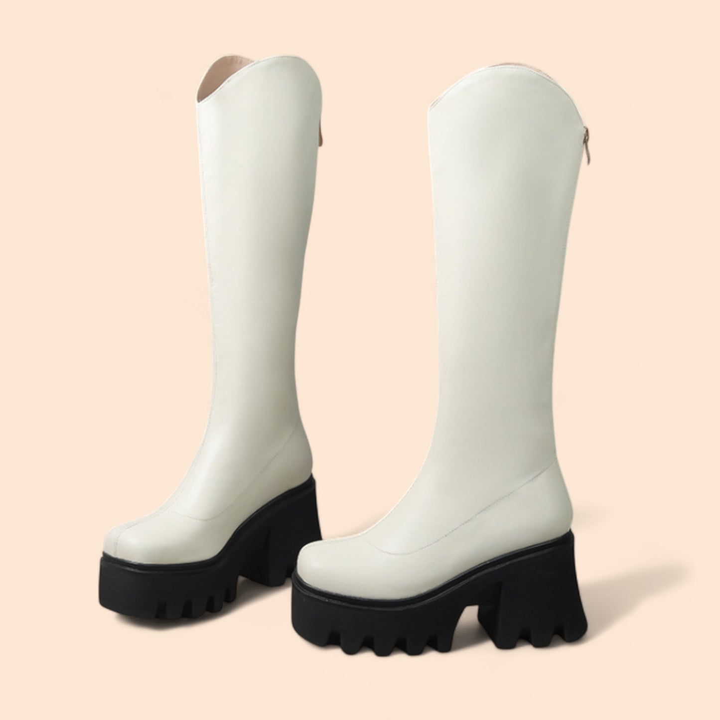 Botas Blancas Plataforma Artica