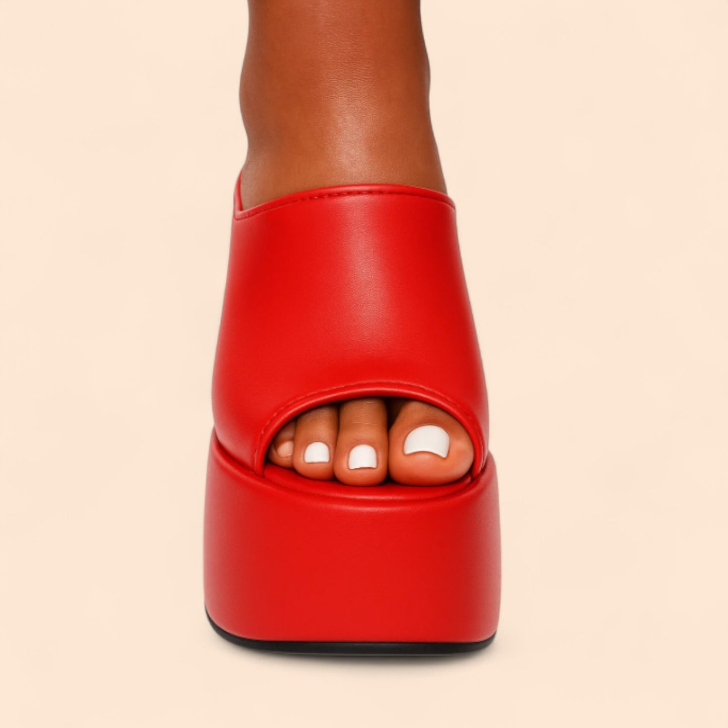 Sandalias Rojas Plataforma Vulka