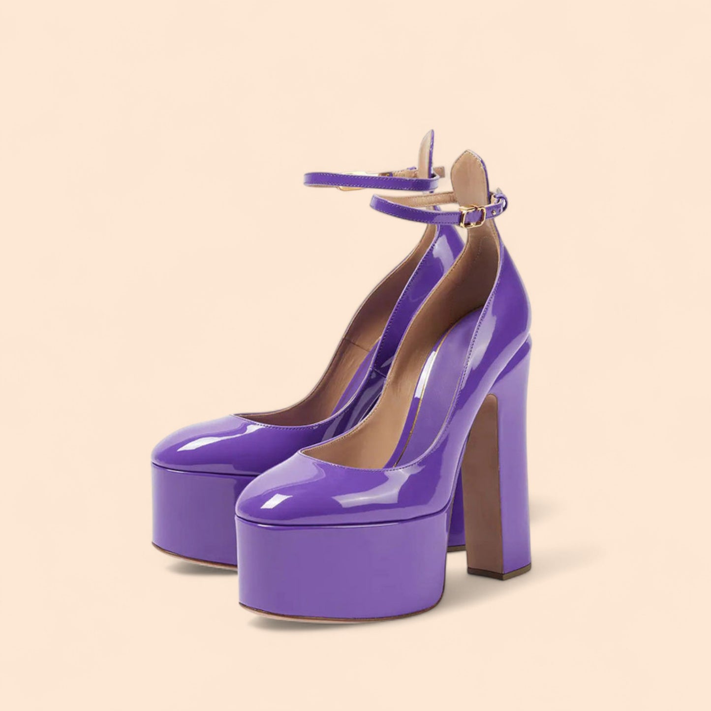 Sandalias Moradas Plataforma Galatea
