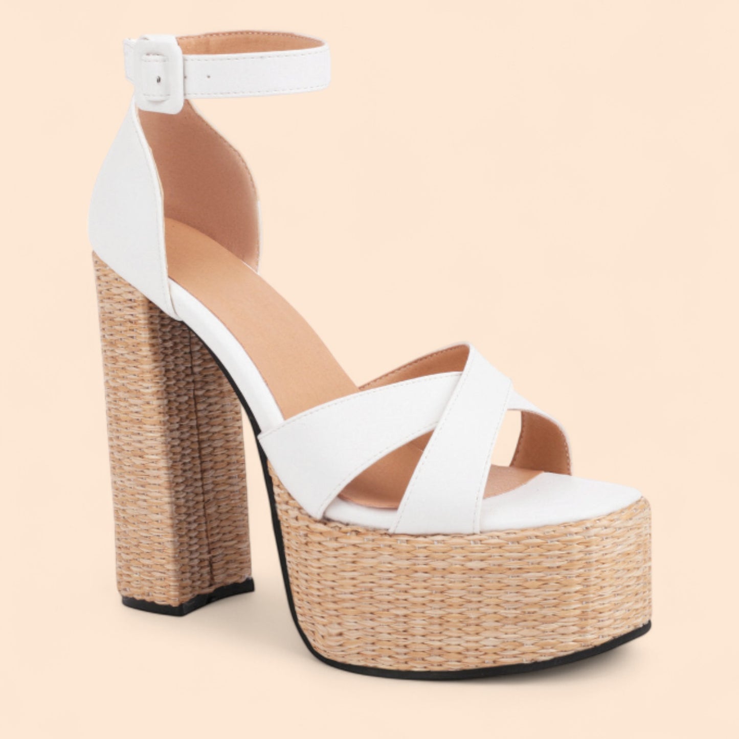 Sandalias Plataforma Blancas Impacto Total