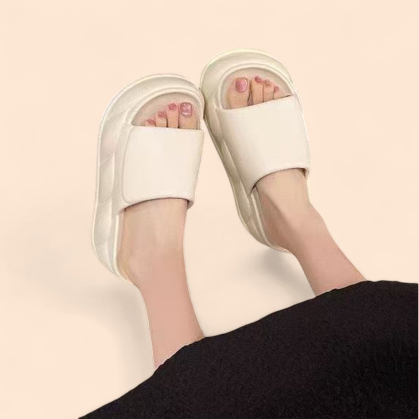 Chanclas Blancas Plataforma Bruma