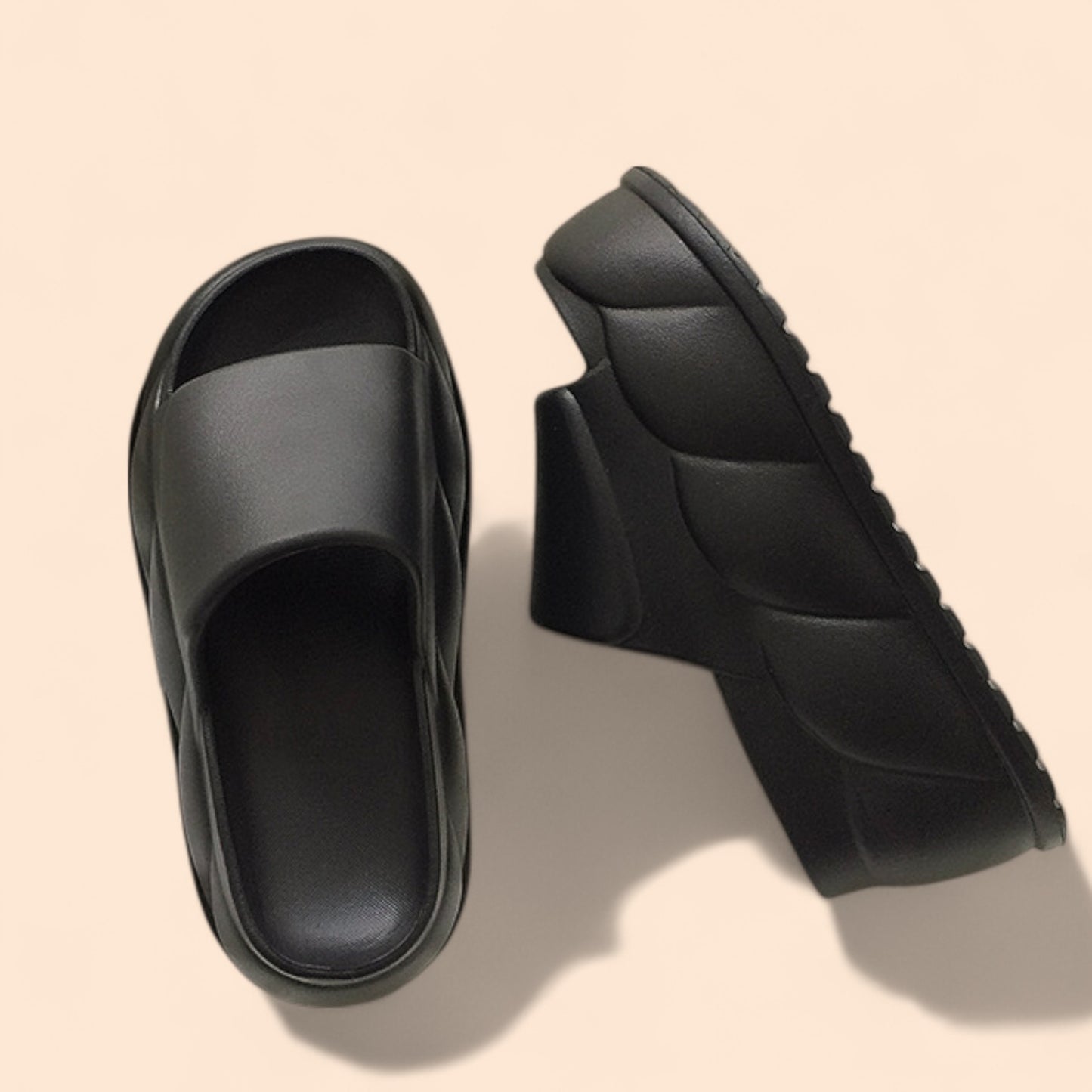 Chanclas Negras Plataforma Bruma