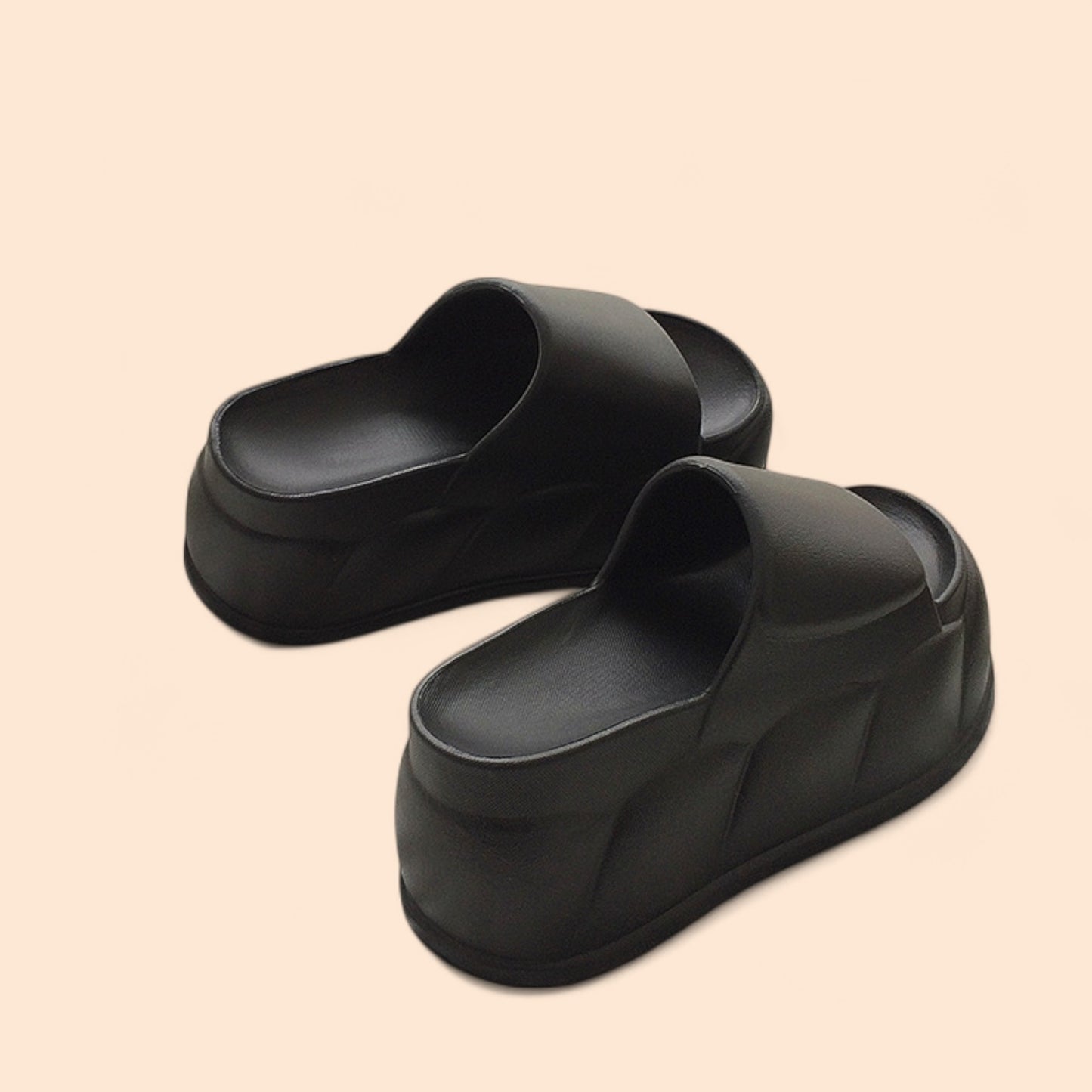 Chanclas Negras Plataforma Bruma