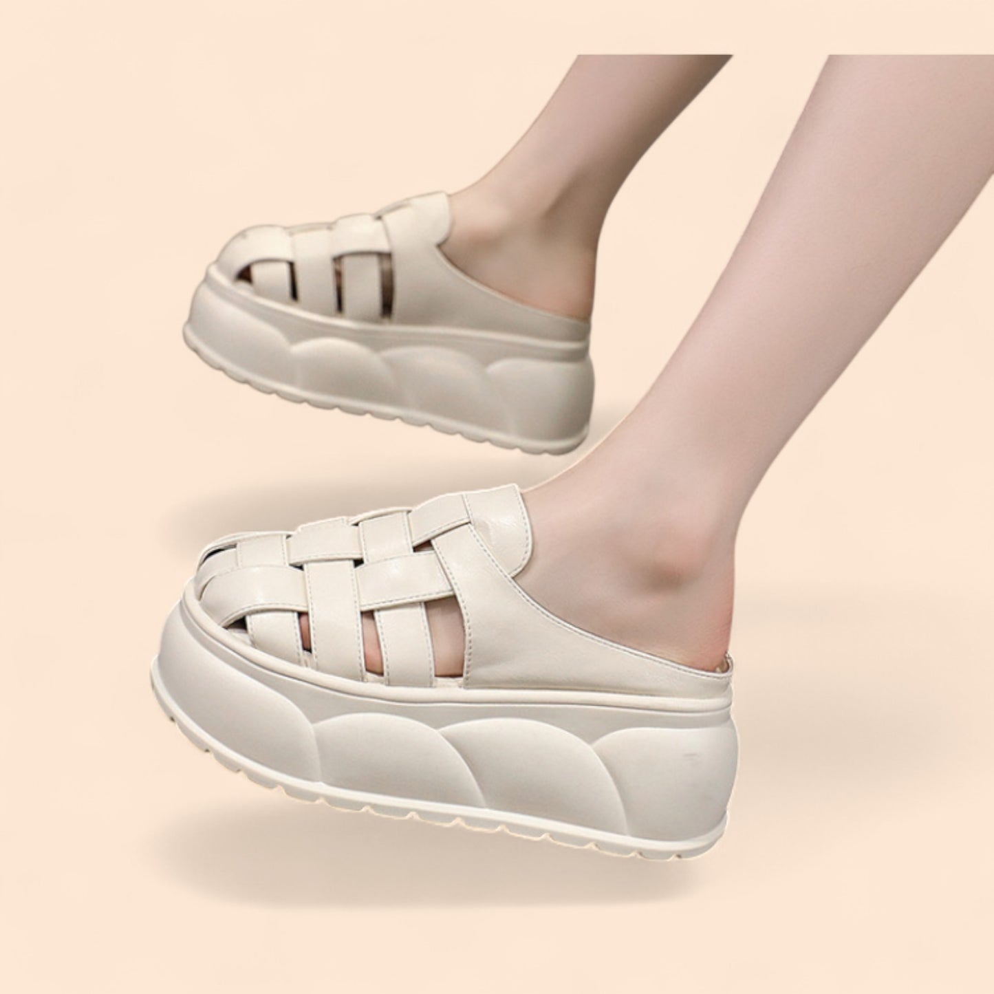 Chanclas Blancas Plataforma Formentera