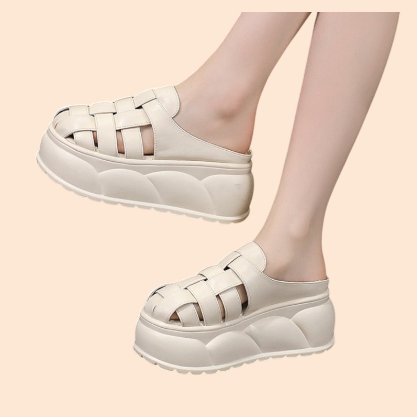 Chanclas Blancas Plataforma Formentera