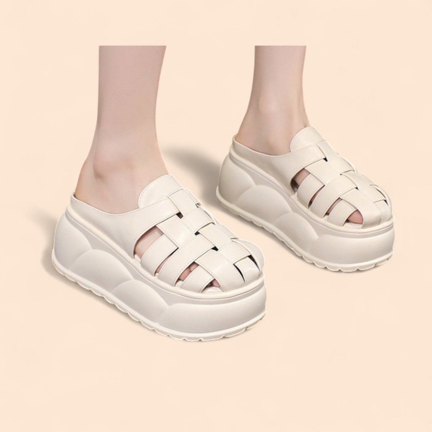 Chanclas Blancas Plataforma Formentera