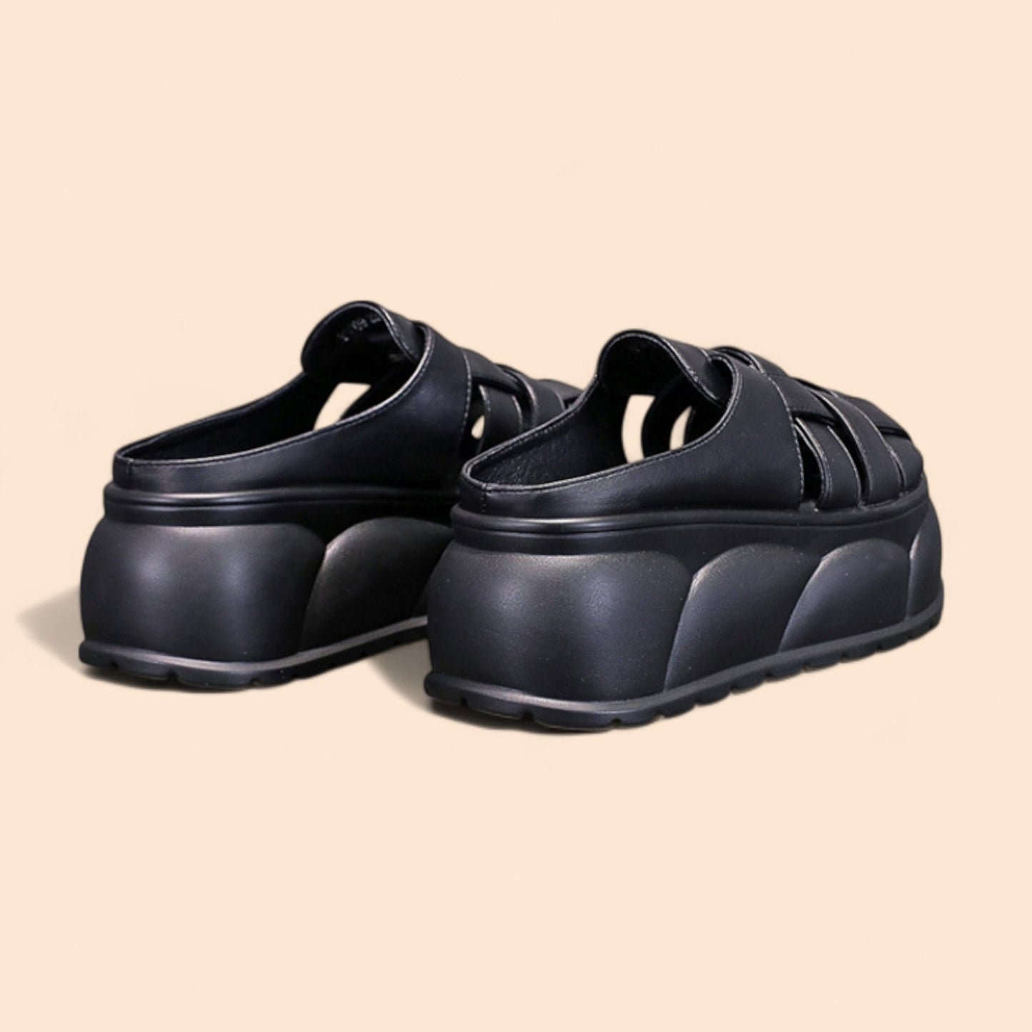 Chanclas Negras Plataforma Formentera