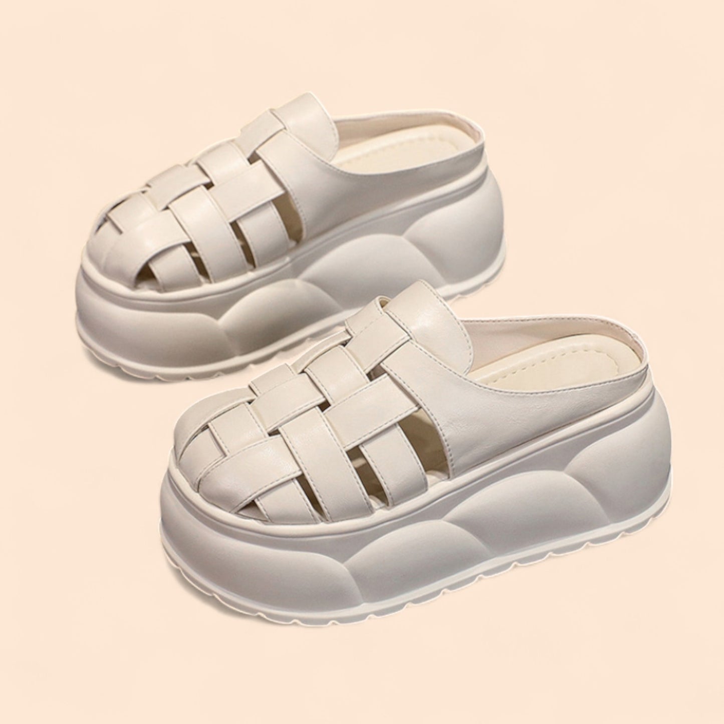 Chanclas Blancas Plataforma Formentera