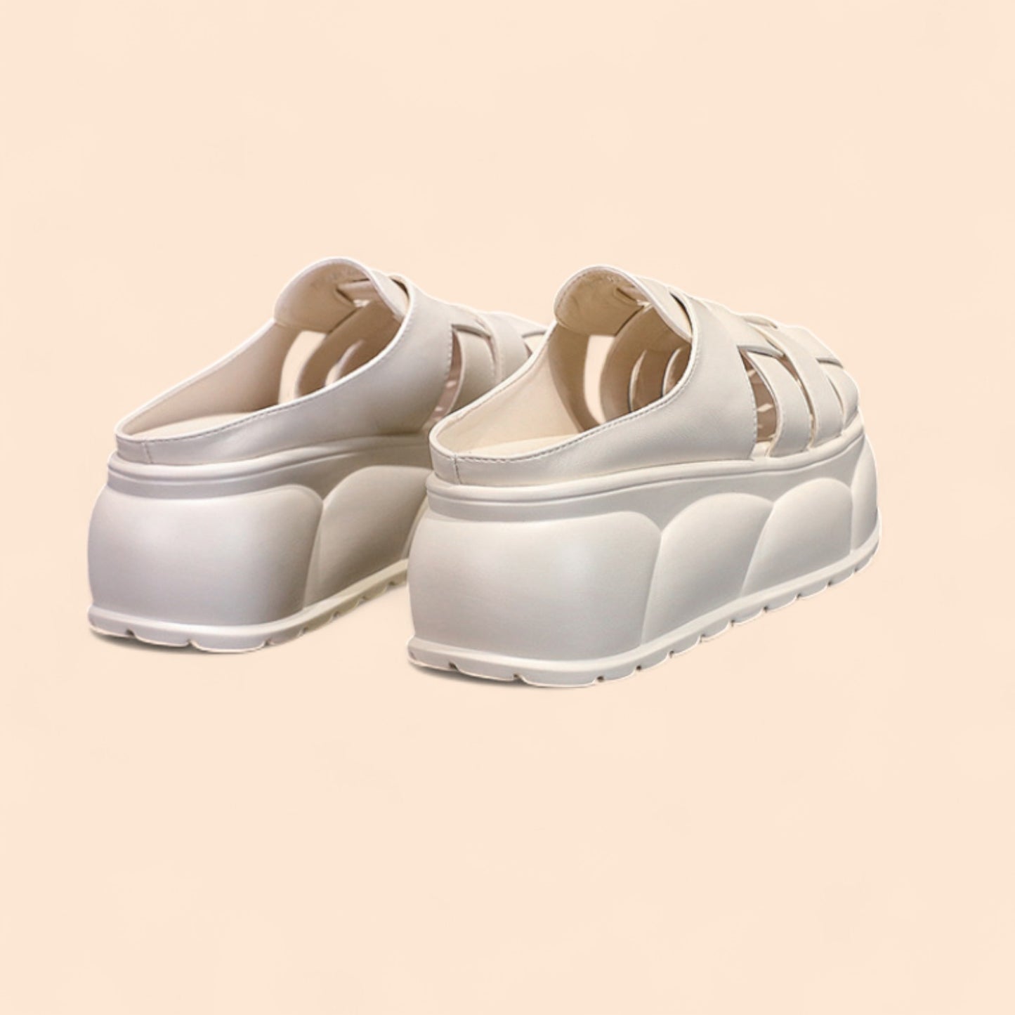 Chanclas Blancas Plataforma Formentera