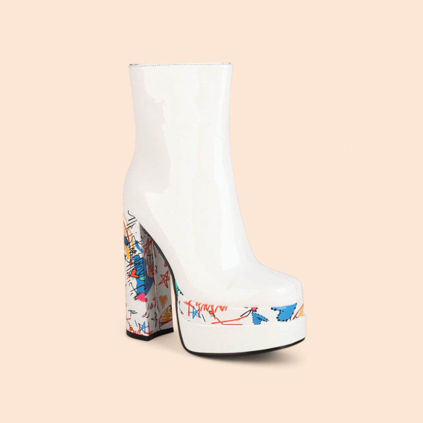 Botines Blancos Plataforma Icónica