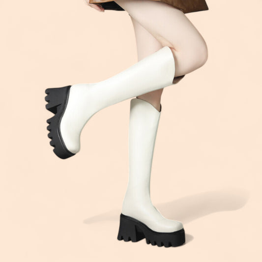 Botas Blancas Plataforma Artica