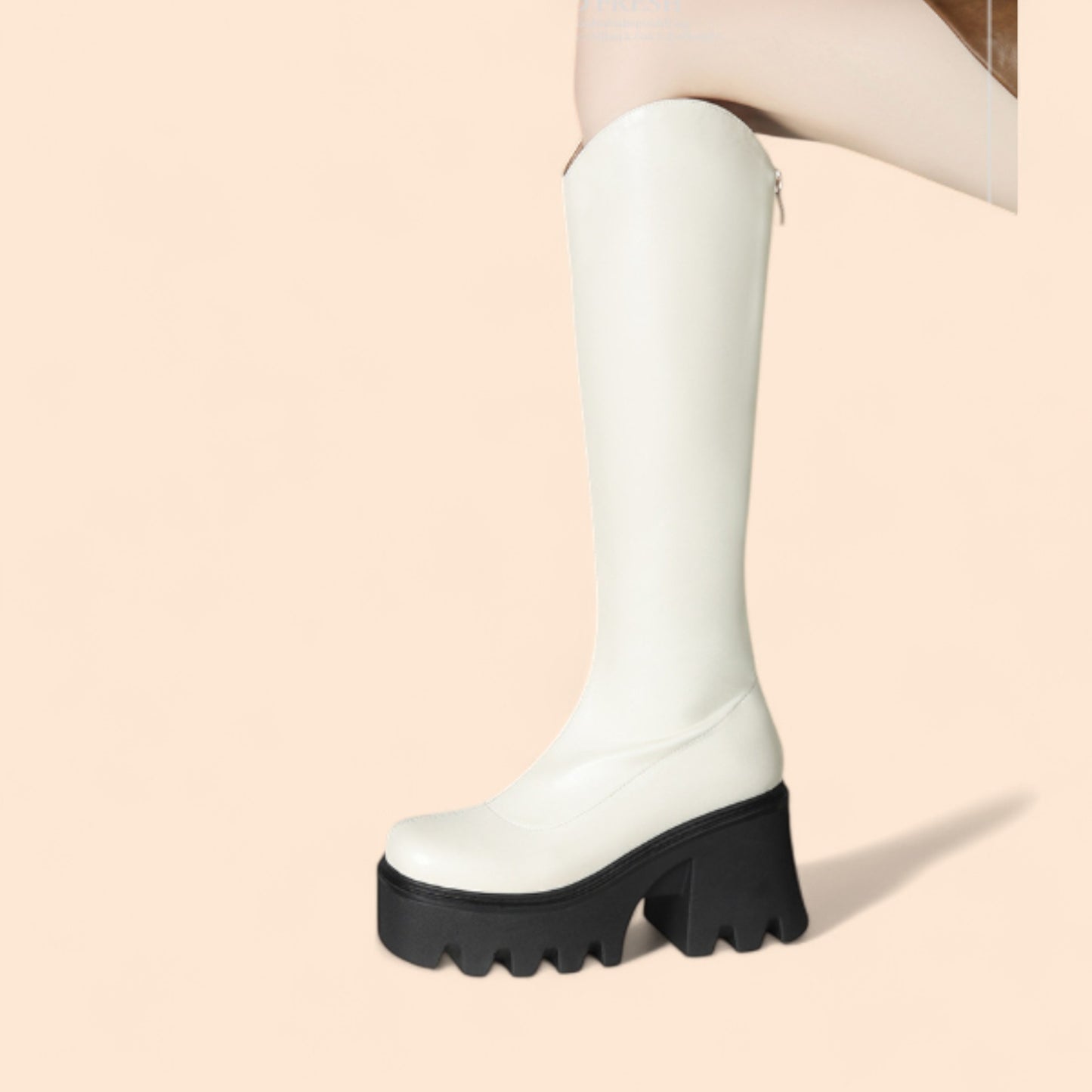 Botas Blancas Plataforma Artica