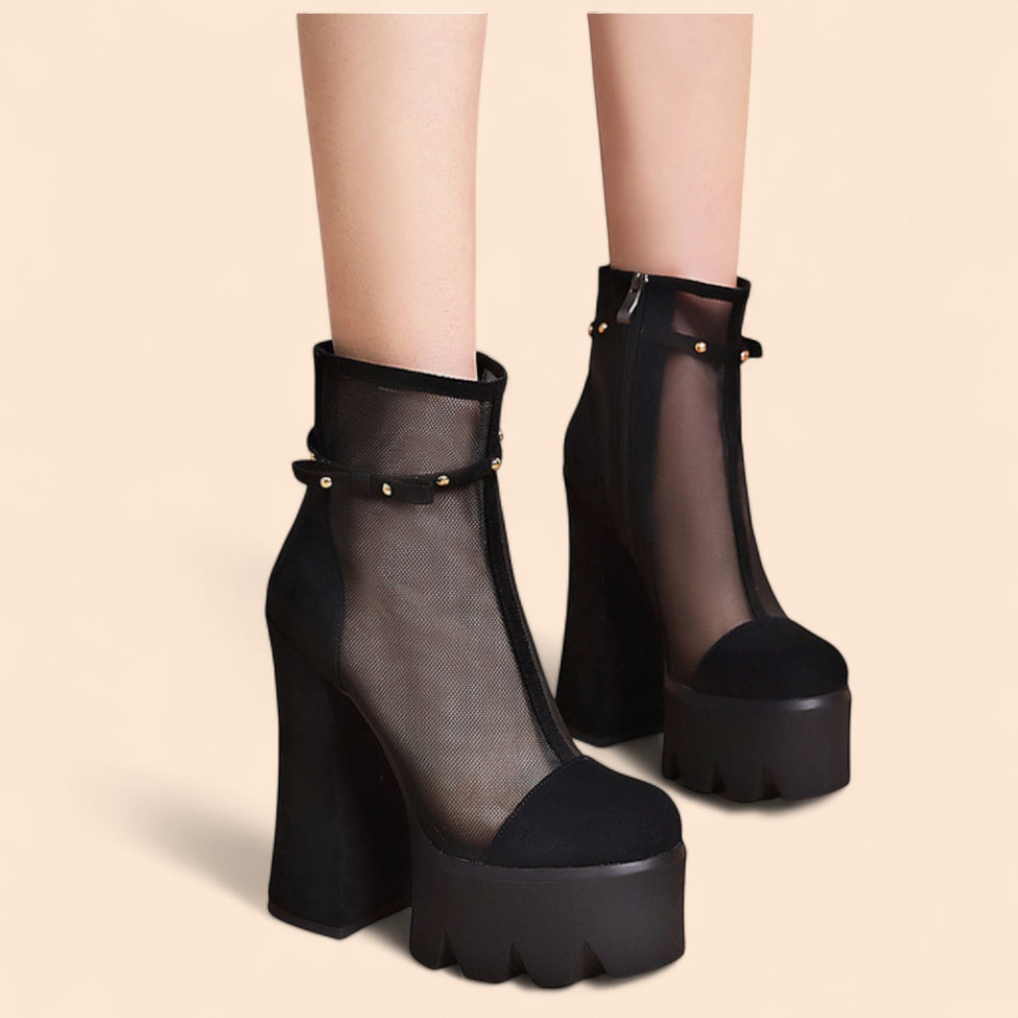 Botines Negros Plataforma Lucía