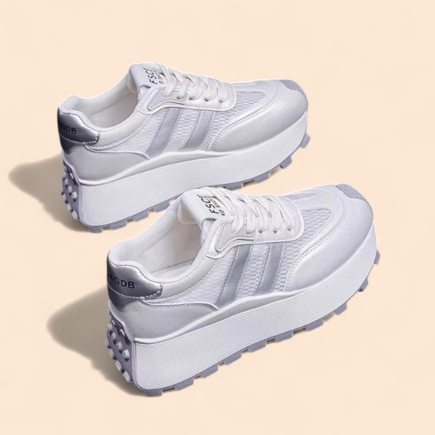 Zapatillas Gris Plataforma Alba