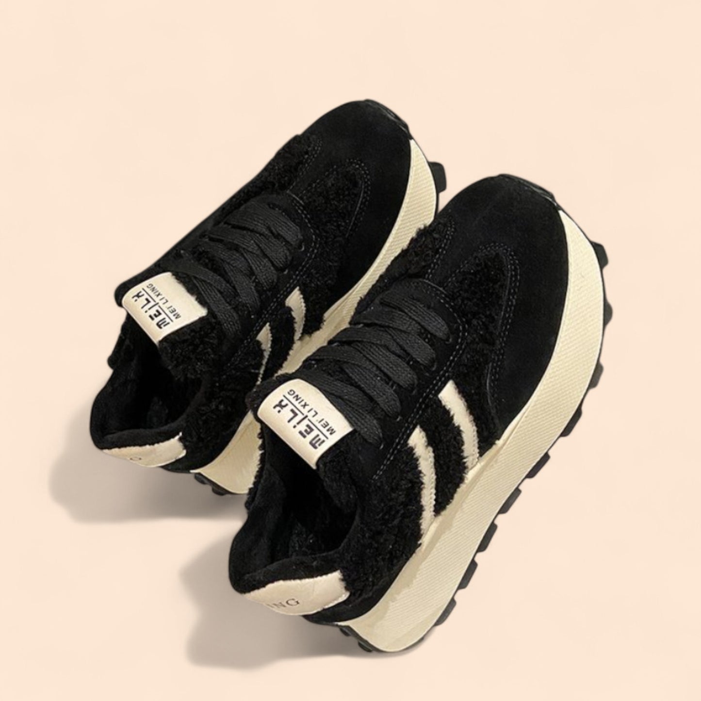 Zapatillas Negras Con Plataforma Nube 2