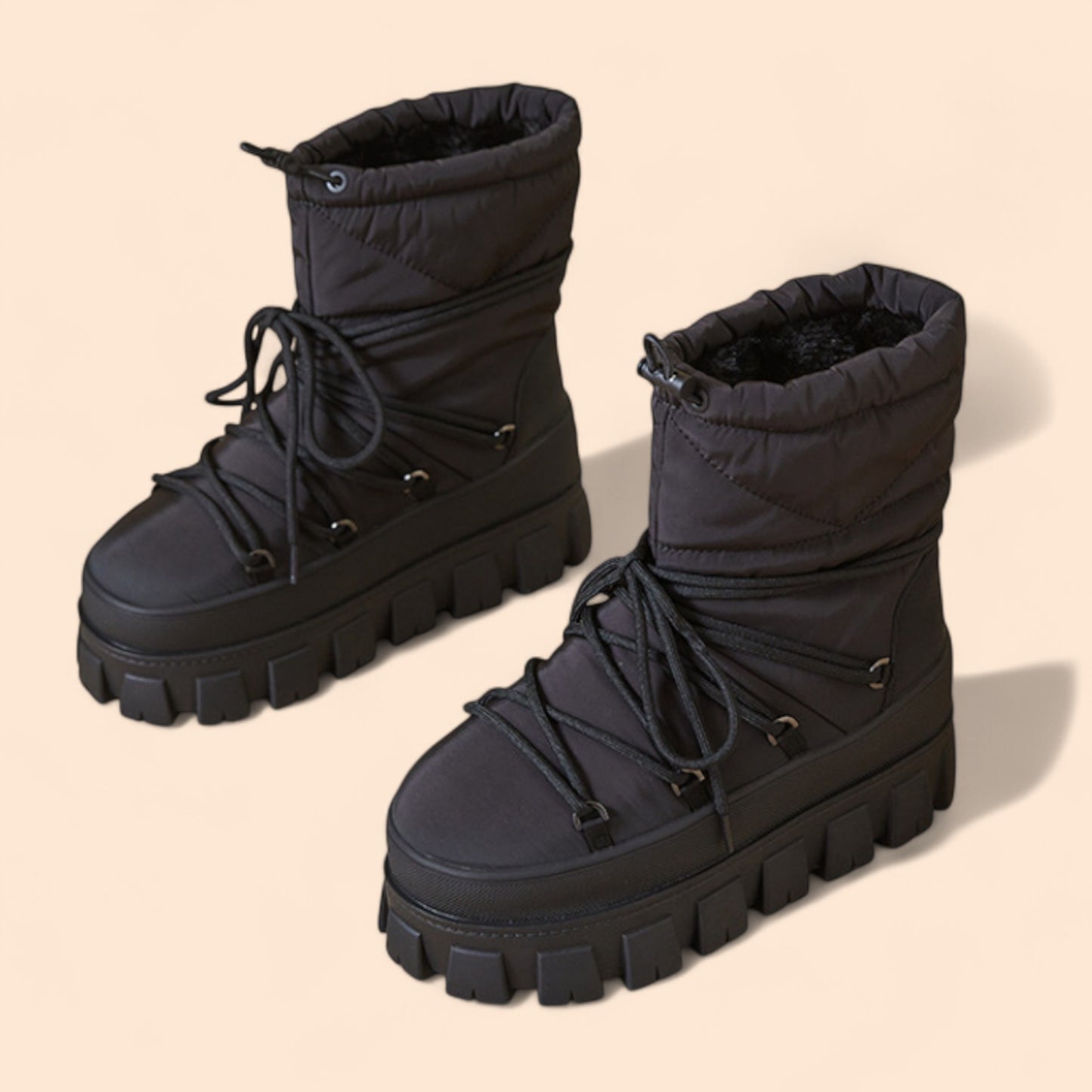 Botas Negras Plataforma Nevada