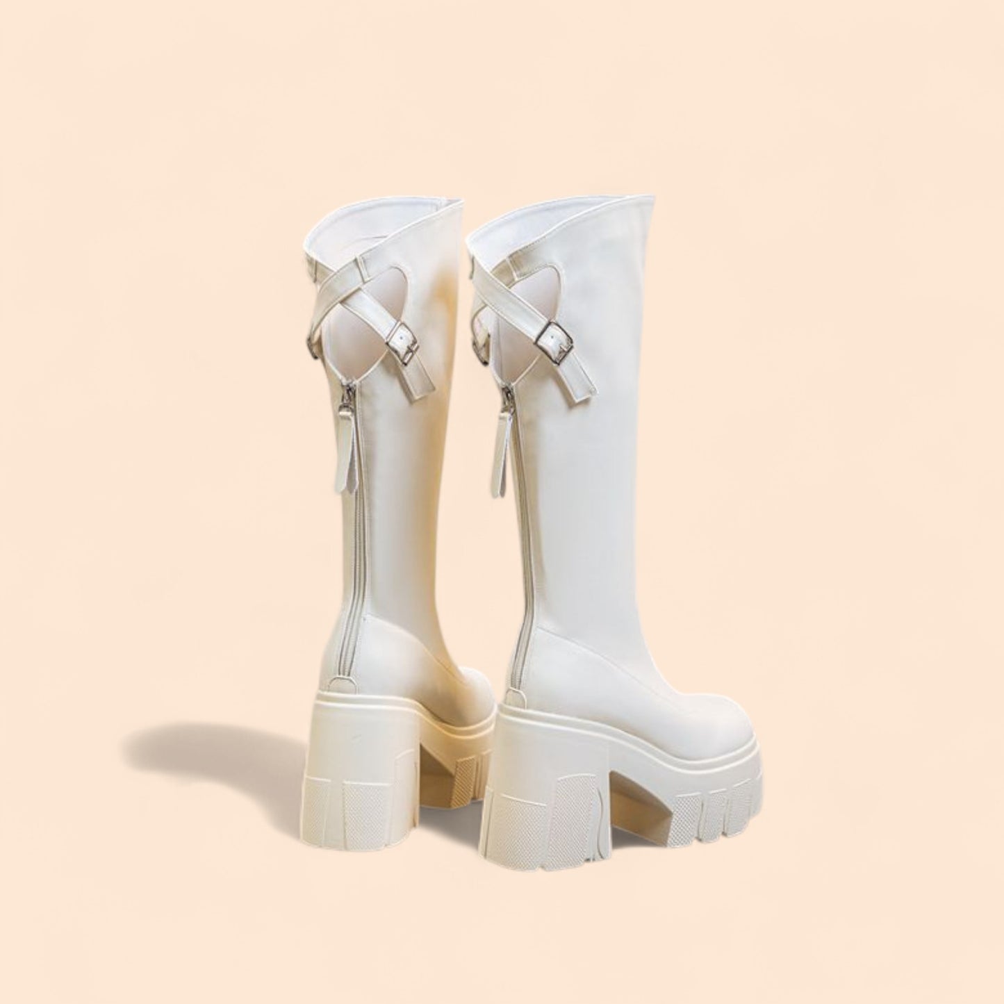 Botas Blancas Plataforma Noa