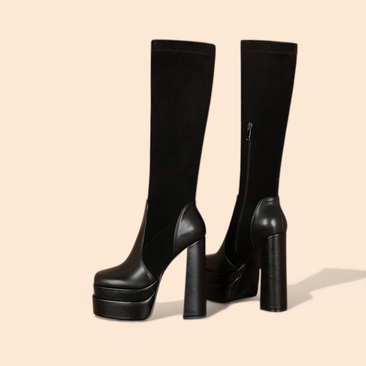 Botas Negras Plataforma Altiva