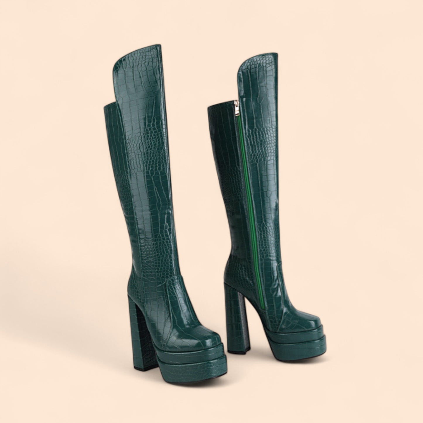 Botas Verdes Plataforma Selvya