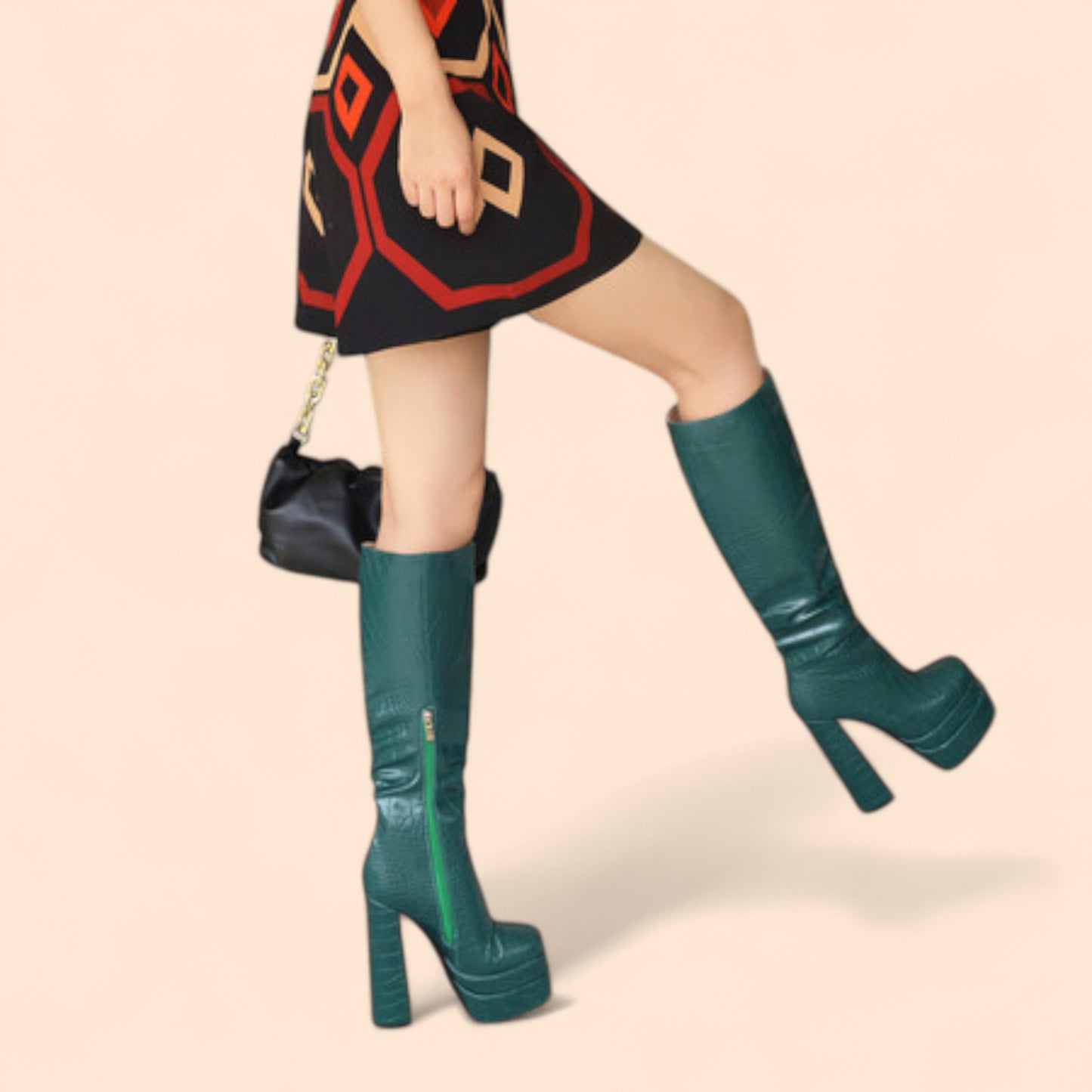 Botas Verdes Plataforma Veronaa
