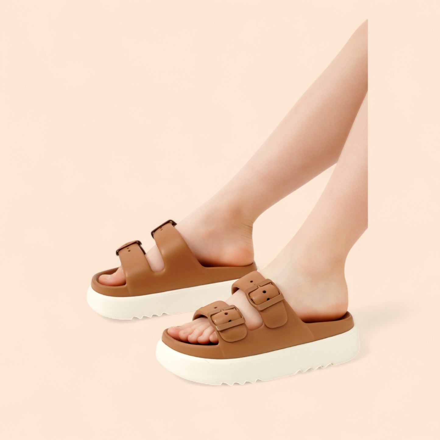 Chanclas Marrones Plataforma Terrae
