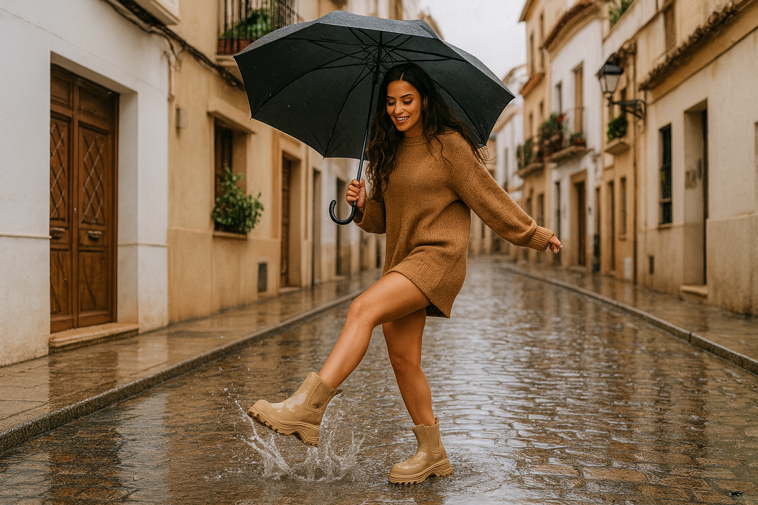 Botines de lluvia con plataforma: la tendencia práctica y estilosa de este otoño