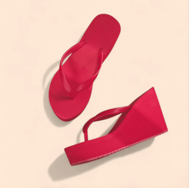 Chanclas Rojas Plataforma