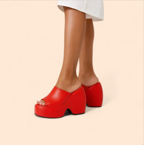 Sandalias Rojas Plataforma